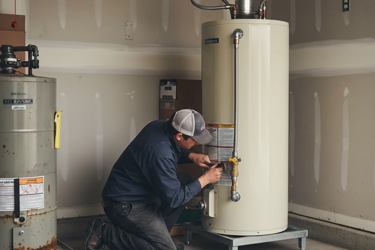 Water heater and shutoff valve replacement in Magnolia